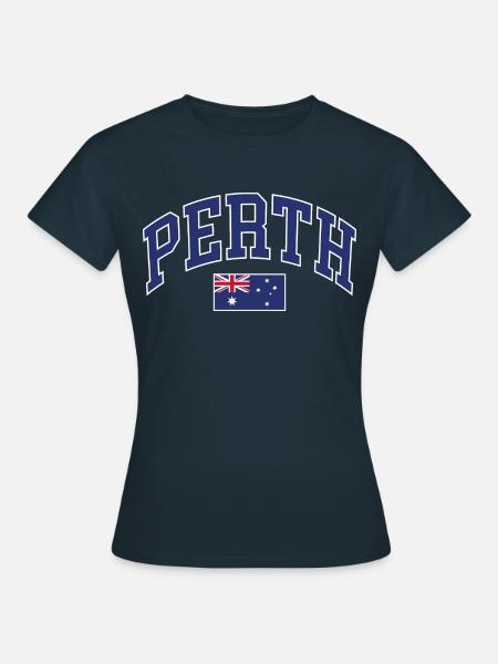 Perth - T-shirt dam - marinblå
