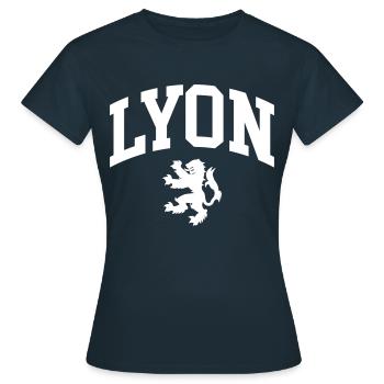 Lyon - Frauen T-Shirt - Navy - Vorne - AI Model Female 172 dark (172cm)