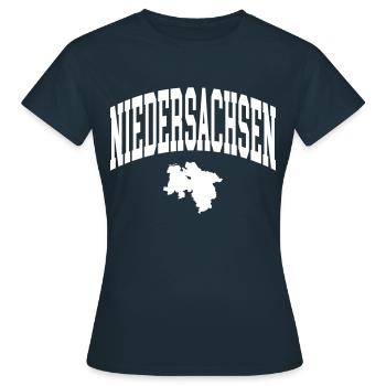 Niedersachsen - Frauen T-Shirt - Navy - Vorne - AI Model Female 172 dark (172cm)