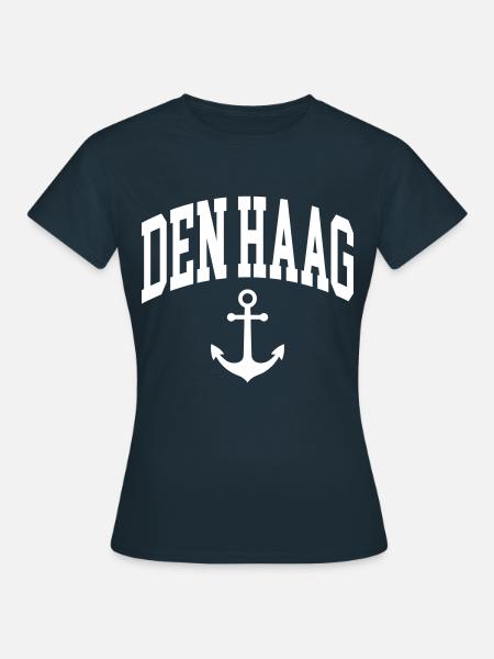 Den Haag Anker - Frauen T-Shirt - Navy