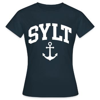 Sylt - T-shirt Femme - marine - Devant - AI Model Female 172 dark (172cm)
