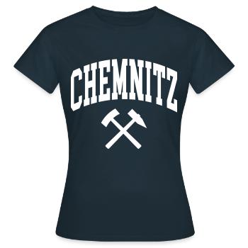 Chemnitz - T-shirt Femme - marine - Devant - AI Model Female 172 dark (172cm)