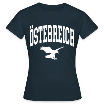 Autriche - T-shirt Femme - marine - Devant - AI Model Female 172 dark (172cm)