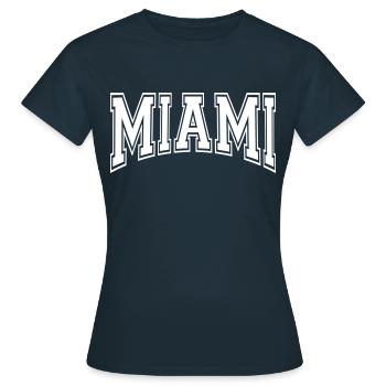Miami - T-shirt Femme - marine - Devant - AI Model Female 172 dark (172cm)