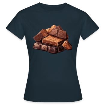 Chocolate - Artistic decadence - Women's T-Shirt - navy - Front - AI Model Female 172 dark (172cm)