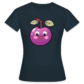 Kawaii Plum Sweet Plum - Women's T-Shirt - navy - Front - AI Model Female 172 dark (172cm)