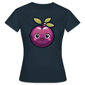 Kawaii Plum Sweet Plum - Women's T-Shirt - navy - Front - AI Model Female 172 dark (172cm)