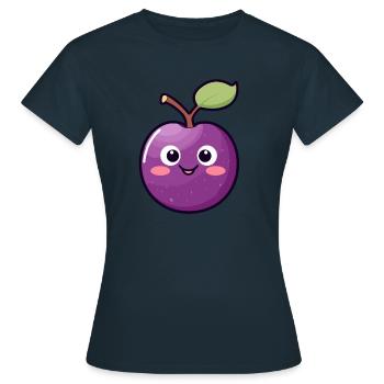 Kawaii Plum Sweet Plum - Women's T-Shirt - navy - Front - AI Model Female 172 dark (172cm)