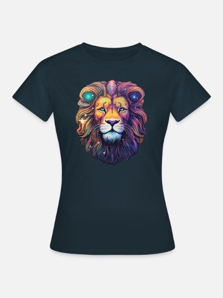 Löwe Himmlisch - Himmlische Gelassenheit - Frauen T-Shirt - Navy