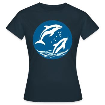 Aquatic enchantment - Women's T-Shirt - navy - Front - AI Model Female 172 dark (172cm)