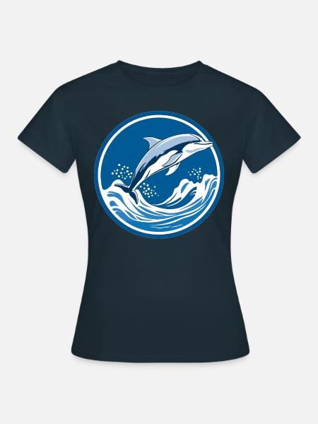 Delphin -Dreamscape - Frauen T-Shirt - Navy