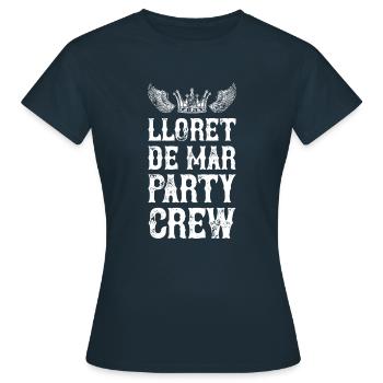 Lloret De Mar Party Urlaub Crew - Frauen T-Shirt - Navy - Vorne - AI Model Female 172 dark (172cm)