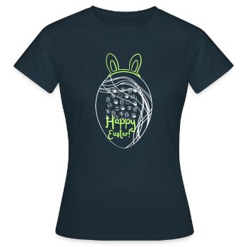 Osterei - Frauen T-Shirt - Navy - Vorne - AI Model Female 172 dark (172cm)