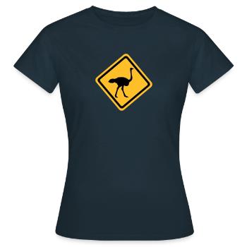 Strauß - Frauen T-Shirt - Navy - Vorne - AI Model Female 172 dark (172cm)