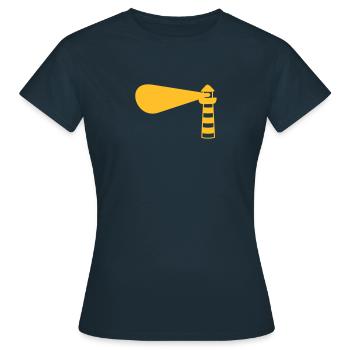 Light Tower Design - Frauen T-Shirt - Navy - Vorne - AI Model Female 172 dark (172cm)