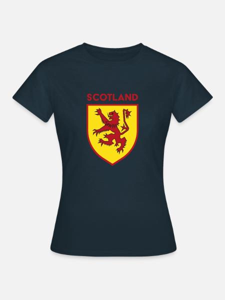 Scotland Lion Rampant Shield - Women's T-Shirt - navy