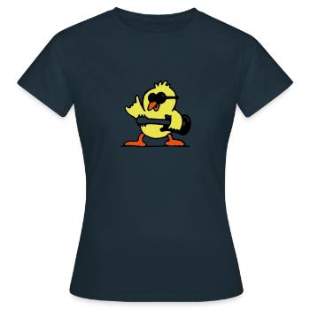 rock guitar chick - T-shirt Femme - marine - Devant - AI Model Female 172 dark (172cm)