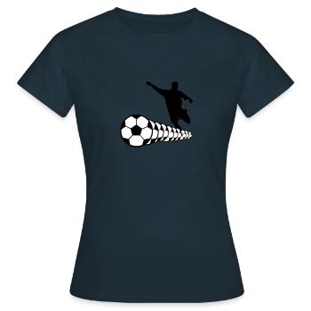 Footballer Soccer Soccer Player 2c - Women's T-Shirt - navy - Front - AI Model Female 172 dark (172cm)