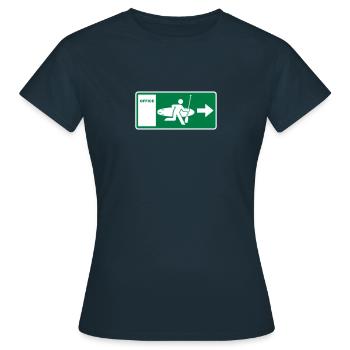 Évasion bureau SUP - T-shirt Femme - marine - Devant - AI Model Female 172 dark (172cm)