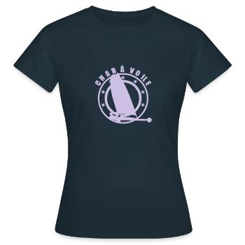 char veil1 schleier Segel-Club-Logo - Frauen T-Shirt - Navy - Vorne - AI Model Female 172 dark (172cm)
