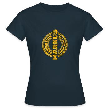 Perfektion Markus - Frauen T-Shirt - Navy - Vorne - AI Model Female 172 dark (172cm)