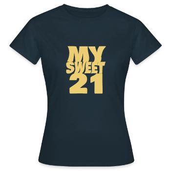 Sweet 21 - Women's T-Shirt - navy - Front - AI Model Female 172 dark (172cm)