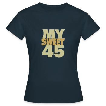 Sweet 45 - Women's T-Shirt - navy - Front - AI Model Female 172 dark (172cm)