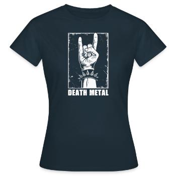 Death Metal Pommesgabel Heavy Metal Rock Music - Women's T-Shirt - navy - Front - AI Model Female 172 dark (172cm)