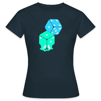 Dice - Women's T-Shirt - navy - Front - AI Model Female 172 dark (172cm)