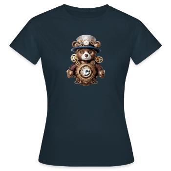 Steampunk Teddy - Women's T-Shirt - navy - Front - AI Model Female 172 dark (172cm)