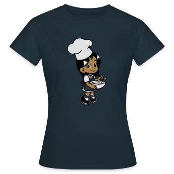 petite fille de cuisine - T-shirt Femme - marine - Devant - AI Model Female 172 dark (172cm)