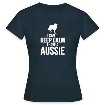 Je ne peux pas garder mon calme Chien australien disant Wilsigns - T-shirt Femme - marine - Devant - AI Model Female 172 dark (172cm)