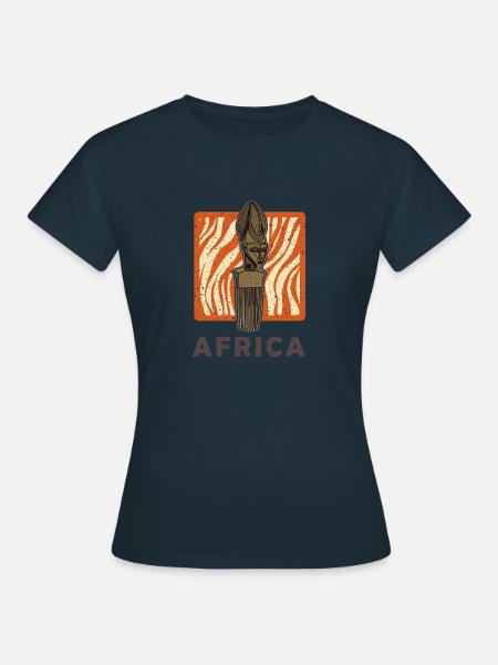 Afro Comb Hair Ebony Africa Culture Cadeau - T-shirt Femme - marine