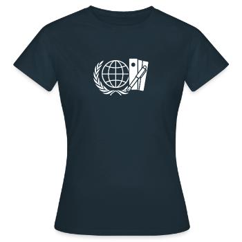 Verwaltungsbeamte ohne Grenzen - Frauen T-Shirt - Navy - Vorne - AI Model Female 172 dark (172cm)