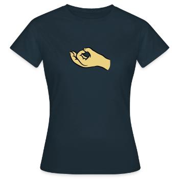 Hands asshole hole - Women's T-Shirt - navy - Front - AI Model Female 172 dark (172cm)