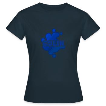 Babybauch Colin - Frauen T-Shirt - Navy - Vorne - AI Model Female 172 dark (172cm)