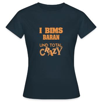 Crazy Baran - Frauen T-Shirt - Navy - Vorne - AI Model Female 172 dark (172cm)