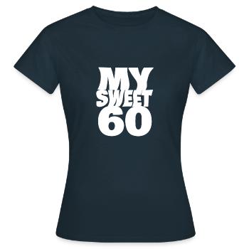 Sweet 60 - Women's T-Shirt - navy - Front - AI Model Female 172 dark (172cm)