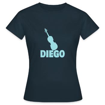 Viola Diego - Women's T-Shirt - navy - Front - AI Model Female 172 dark (172cm)