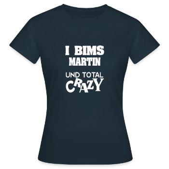 Martin - Women's T-Shirt - navy - Front - AI Model Female 172 dark (172cm)