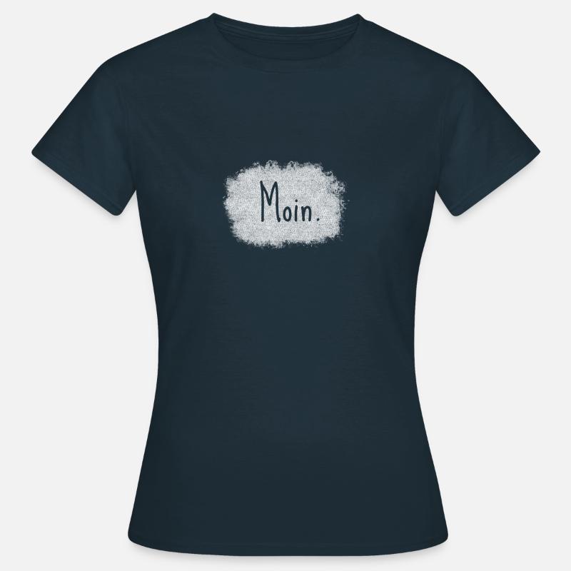 Moin Sprayed - Frauen T-Shirt - Navy