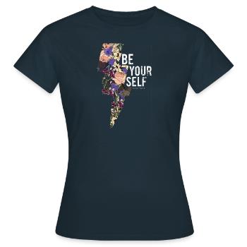 be your self - Women's T-Shirt - navy - Front - AI Model Female 172 dark (172cm)