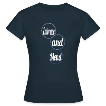 Recevoir du soutien Citations de guérison Parcours de guérison - T-shirt Femme - marine - Devant - AI Model Female 172 dark (172cm)
