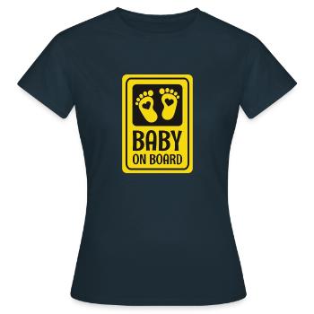 Baby on board - Women's T-Shirt - navy - Front - AI Model Female 172 dark (172cm)