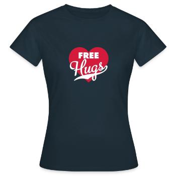 Free Hugs - T-shirt Femme - marine - Devant - AI Model Female 172 dark (172cm)