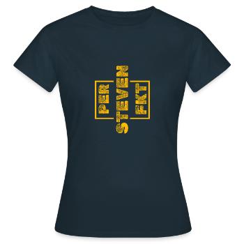 Perfekt Einzigartig Steven - Frauen T-Shirt - Navy - Vorne - AI Model Female 172 dark (172cm)