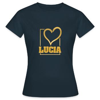 Gift for Lucia - Women's T-Shirt - navy - Front - AI Model Female 172 dark (172cm)