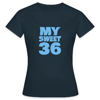Sweet 36 - Women's T-Shirt - navy - Front - AI Model Female 172 dark (172cm)