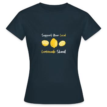 Limonade Zitrone Getränk Limo Geschenk - Frauen T-Shirt - Navy - Vorne - AI Model Female 172 dark (172cm)