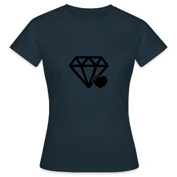 Diamond - Women's T-Shirt - navy - Front - AI Model Female 172 dark (172cm)